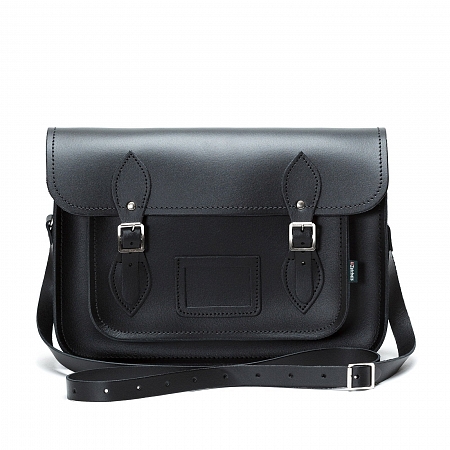 Zatchels Classic Satchel Black 13-inch